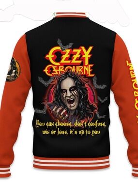 Ozzy Osbourne Win Or Lose Baseball Jacket